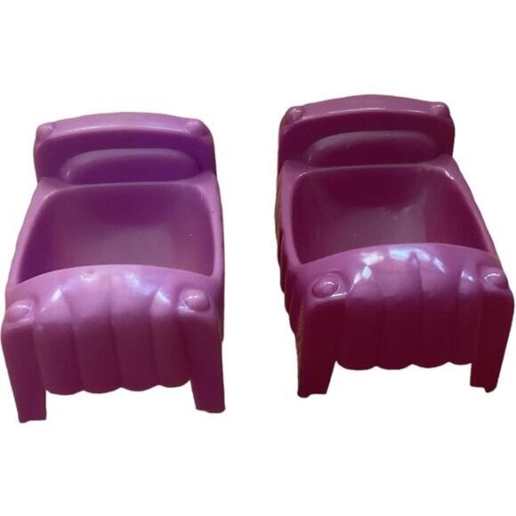 Playskool Weebles Purple Action Figure Bedroom Beds - Picture 1 of 6